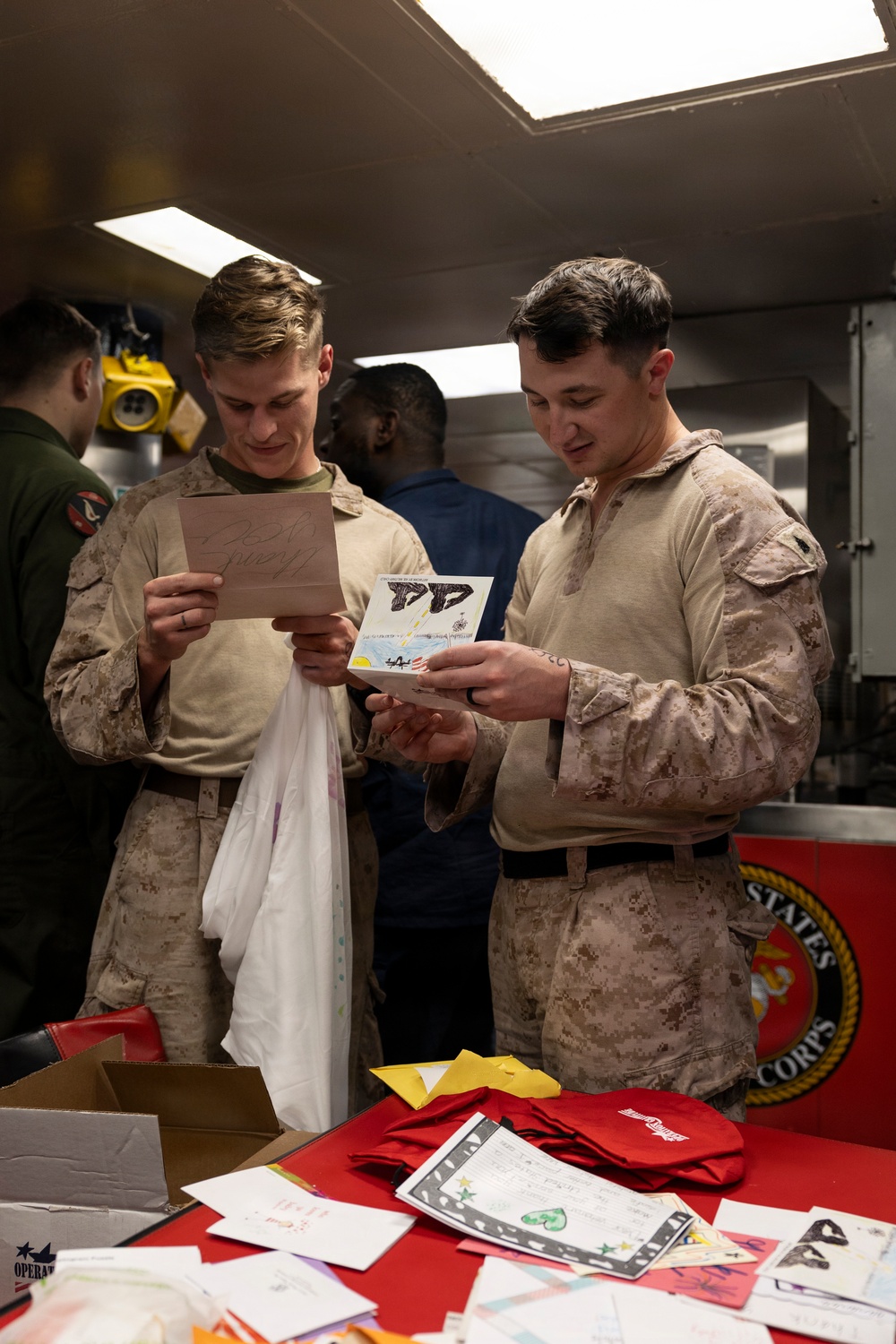 11th MEU Marines, Sailors Receive Care Packages Aboard USS Boxer