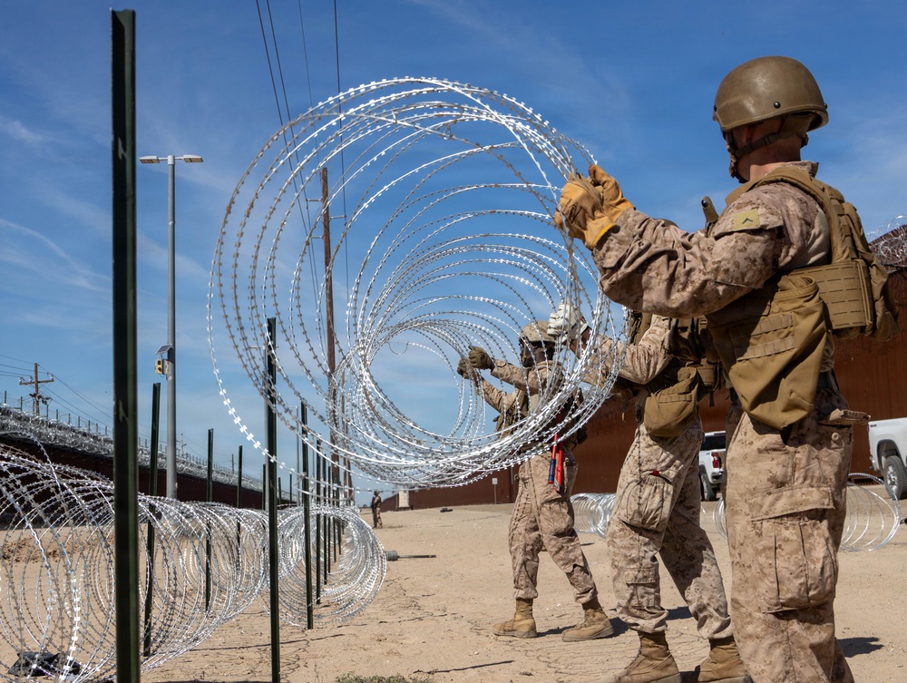 JTF-SB Marines conduct barrier reinforcement