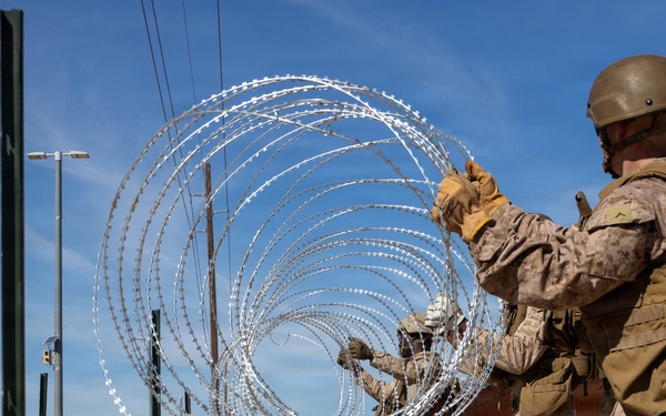 JTF-SB Marines conduct barrier reinforcement