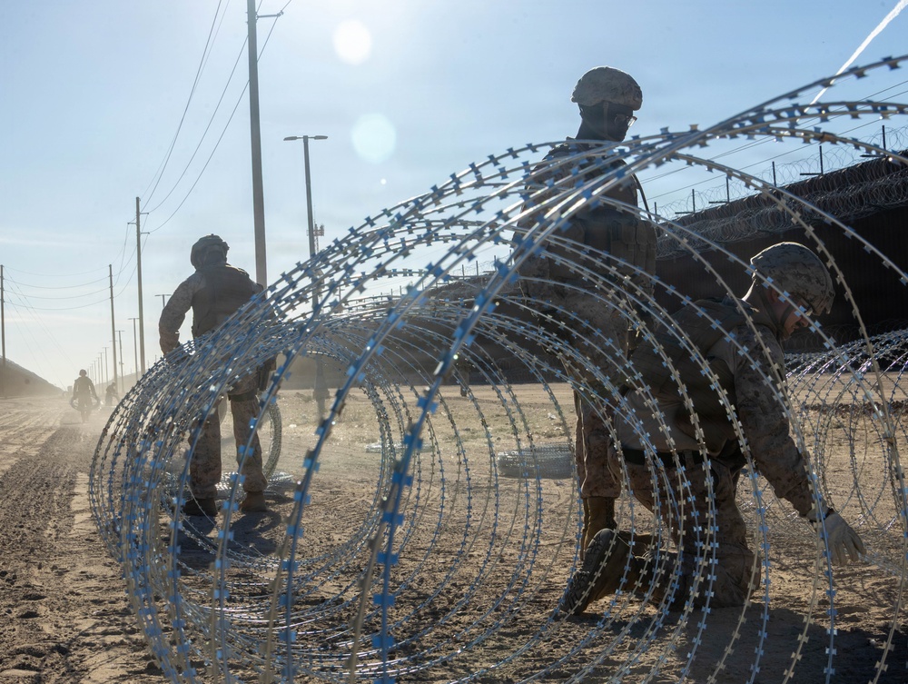 JTF-SB Marines conduct barrier reinforcement