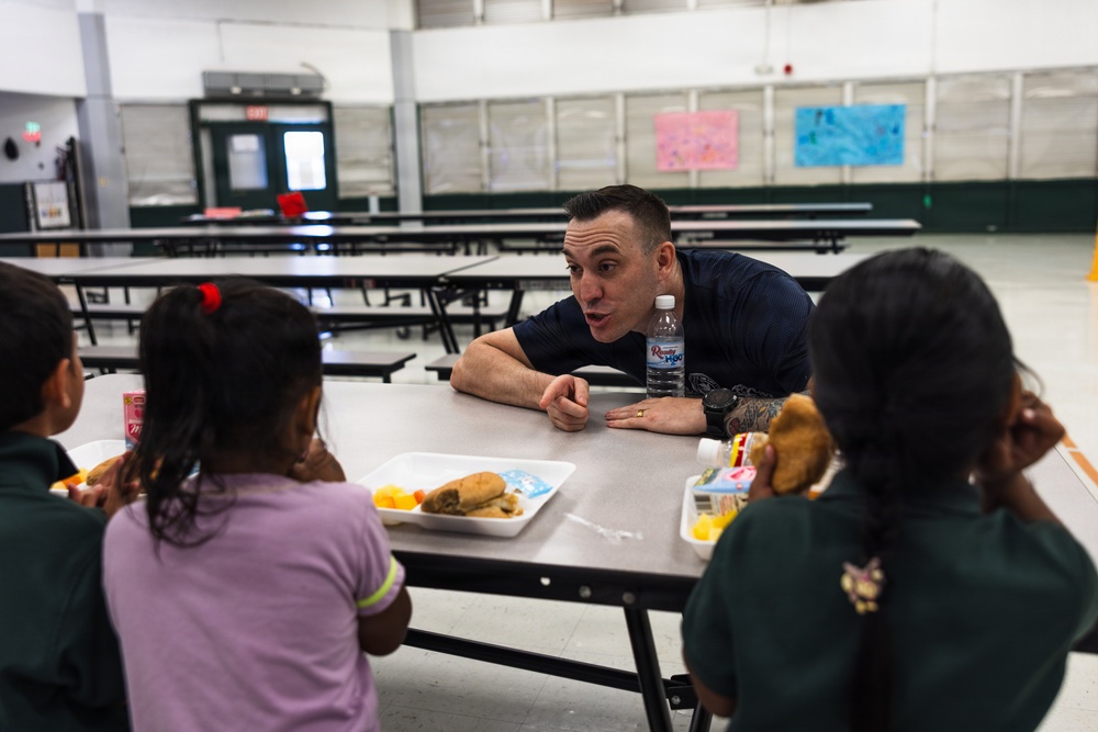 Camp Blaz Marines strengthen relationships with the students and staff of Finegayan Elementary School