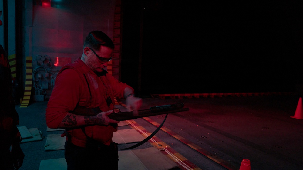 USS Tripoli Conducts Gun Shoot