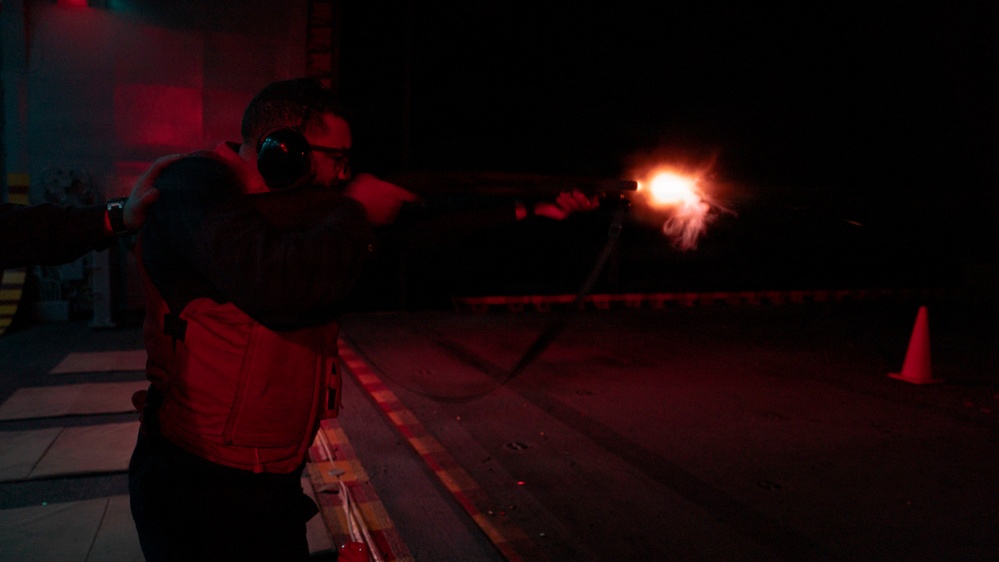 USS Tripoli Conducts Gun Shoot