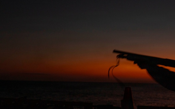 USS Tripoli Conducts Gun Shoot