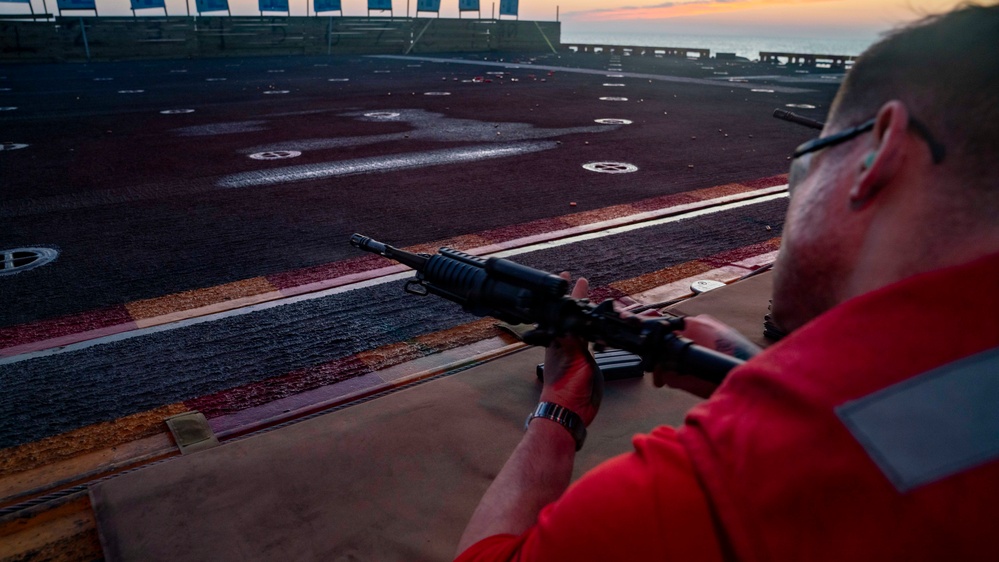 USS Tripoli Conducts Gun Shoot