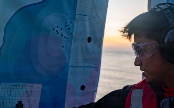 USS Tripoli Conducts Gun Shoot