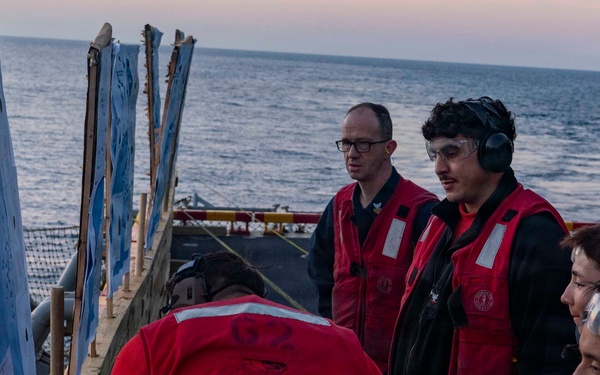 USS Tripoli Conducts Gun Shoot