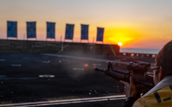 USS Tripoli Conducts Gun Shoot