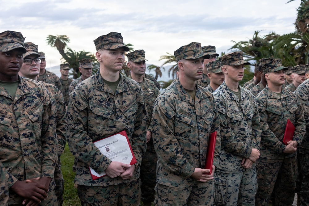 U.S. Marines with 3rd Marine Division Celebrate Squad Competition