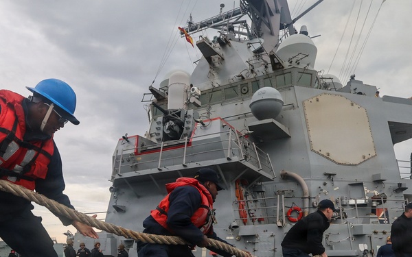 USS Paul Ignatius (DDG 117) departs Naval Station Rota, Spain