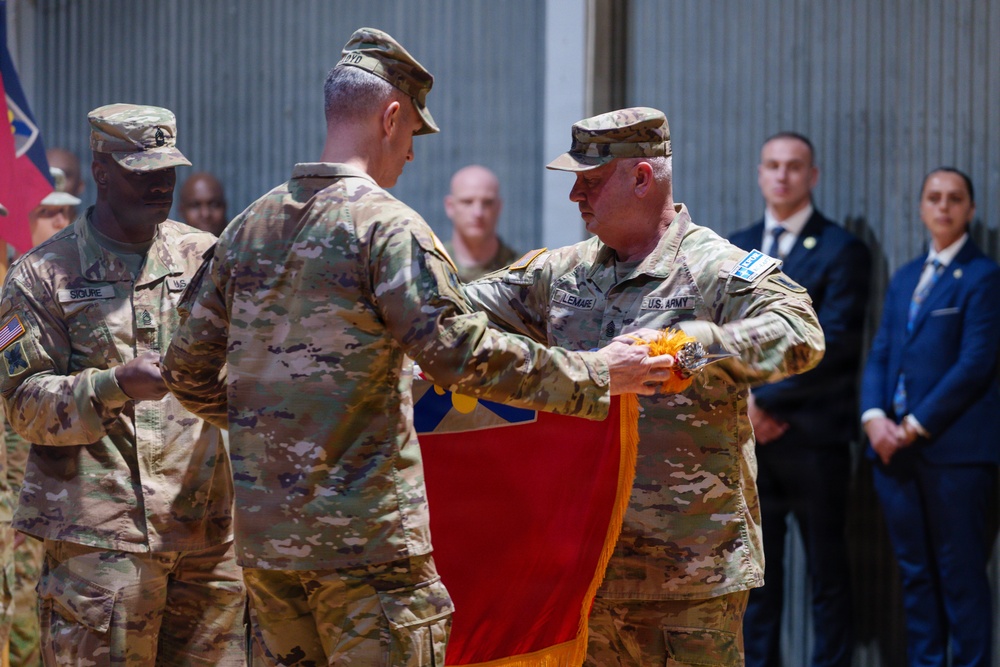 KFOR RC-E holds transfer of authority ceremony