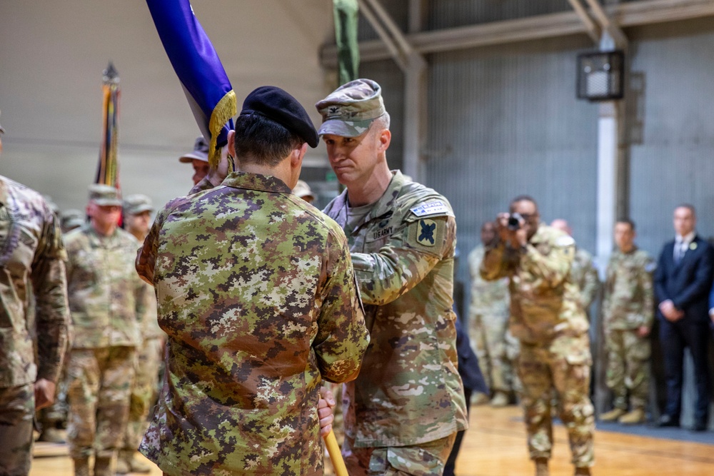 KFOR RC-E holds transfer of authority ceremony