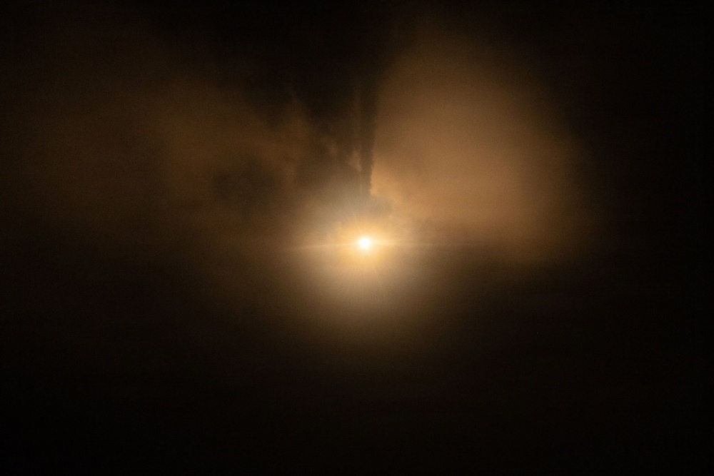 USS Delbert D. Black (DDG 119) Fires a Tomahawk Land Attack Missile