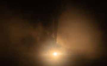 USS Delbert D. Black (DDG 119) Fires a Tomahawk Land Attack Missile