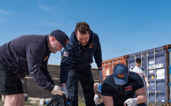 NAVSTA Rota Personnel Conduct Pier Cleanup