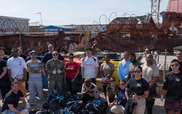 NAVSTA Rota Personnel Conduct Pier Cleanup