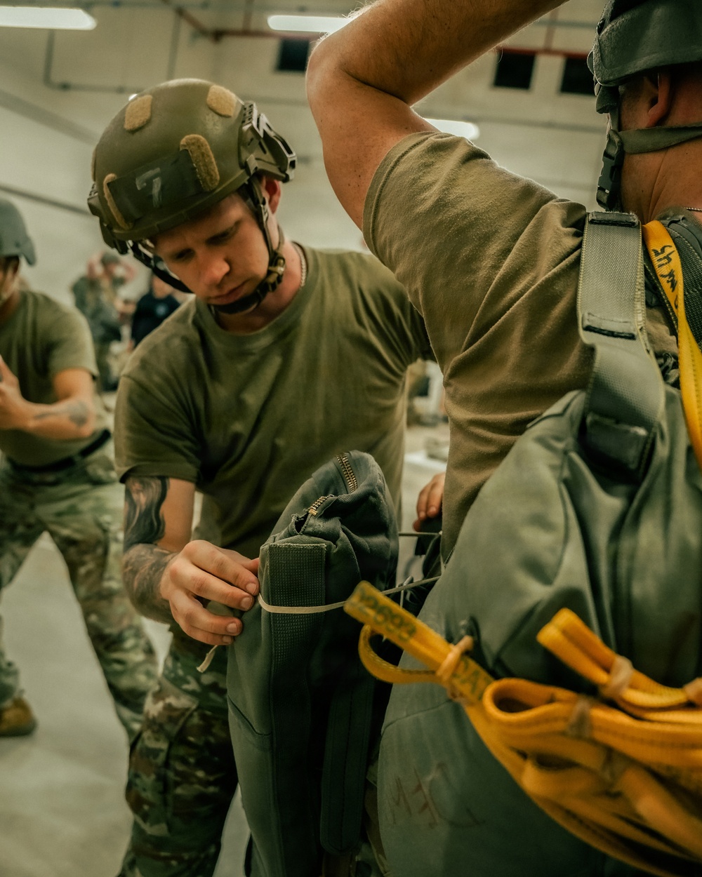 Sky Soldiers Conduct Jump Master Personel Inspection training