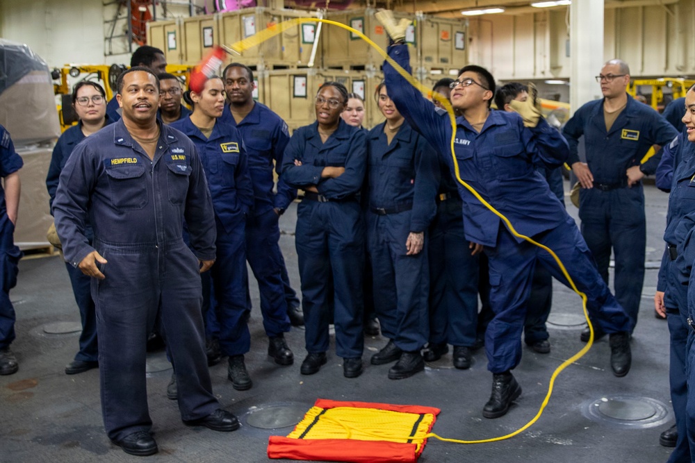 USS Tripoli Conducts Shipboard Recovery Training