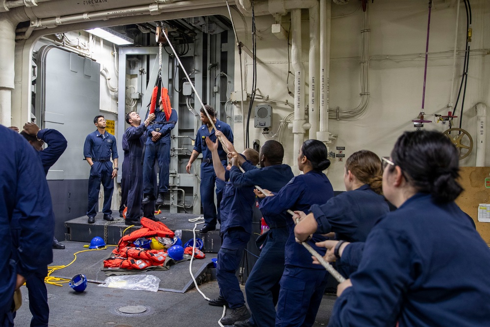 USS Tripoli Conducts Shipboard Recovery Training