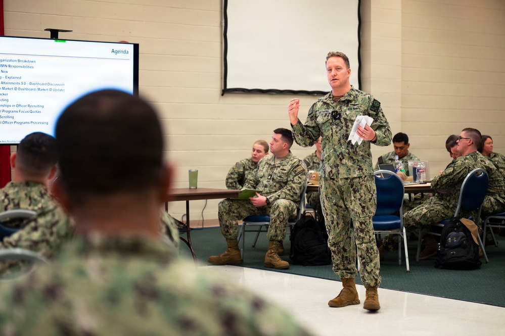 Navy Recruiting Leadership teams across the enterprise participate in a Navy Recruiting Leadership Off-site Conference