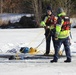 Fort McCoy firefighters practice diving under ice at post’s Big Sandy Lake during February 2026 training