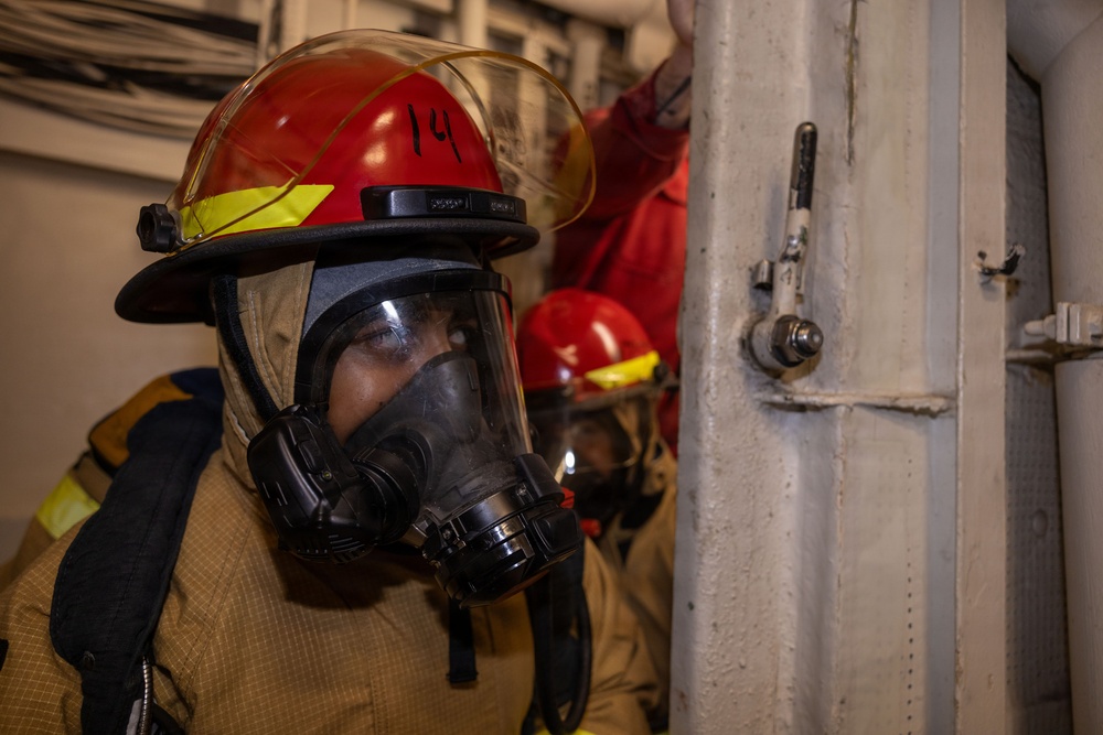 USS Iwo Jima Sailors Conduct Damage Control Training Evolution