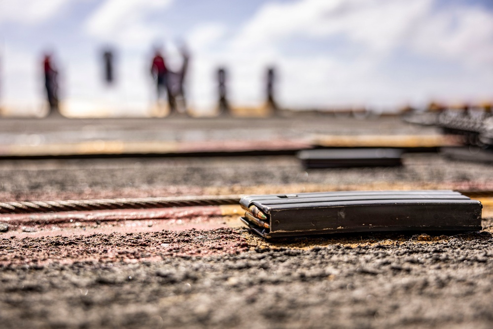 USS Iwo Jima Conducts a Live Fire Exercise