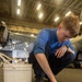 USS Iwo Jima Sailors Cleans the Hangar Bay