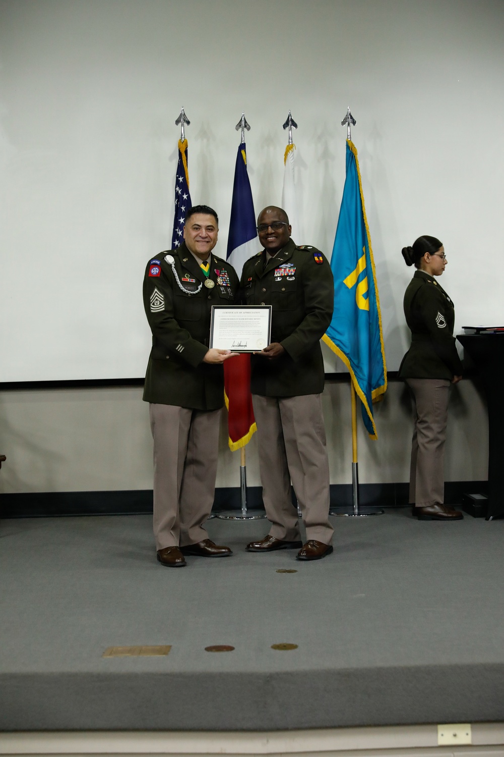 CSM Hewitt receives COA from President Trump