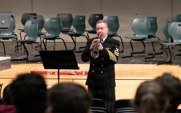Navy Band Master Chief visits hometown high school