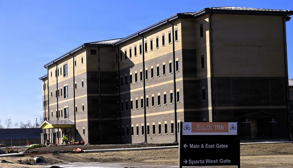 February 2026 construction operations of East Barracks Project at Fort McCoy