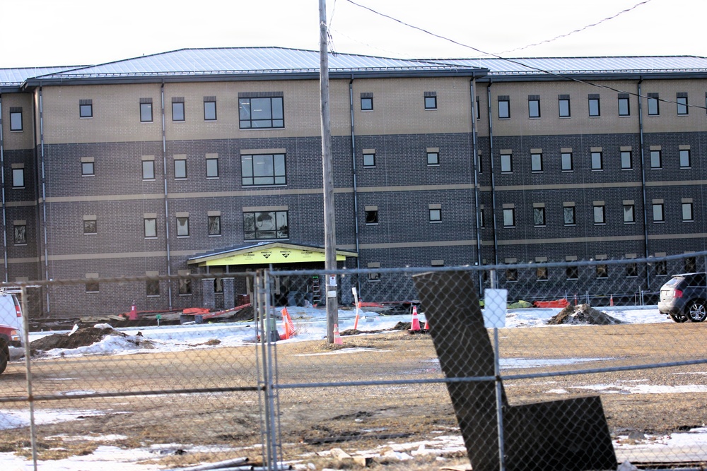 February 2026 construction operations of East Barracks Project at Fort McCoy