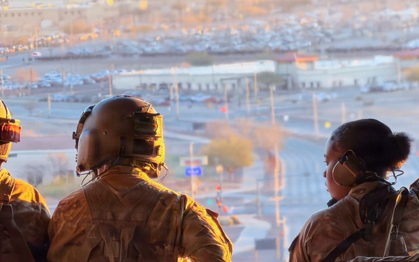 Combat Aviation Brigade, 1st Armored Division Soldiers capture a division run,