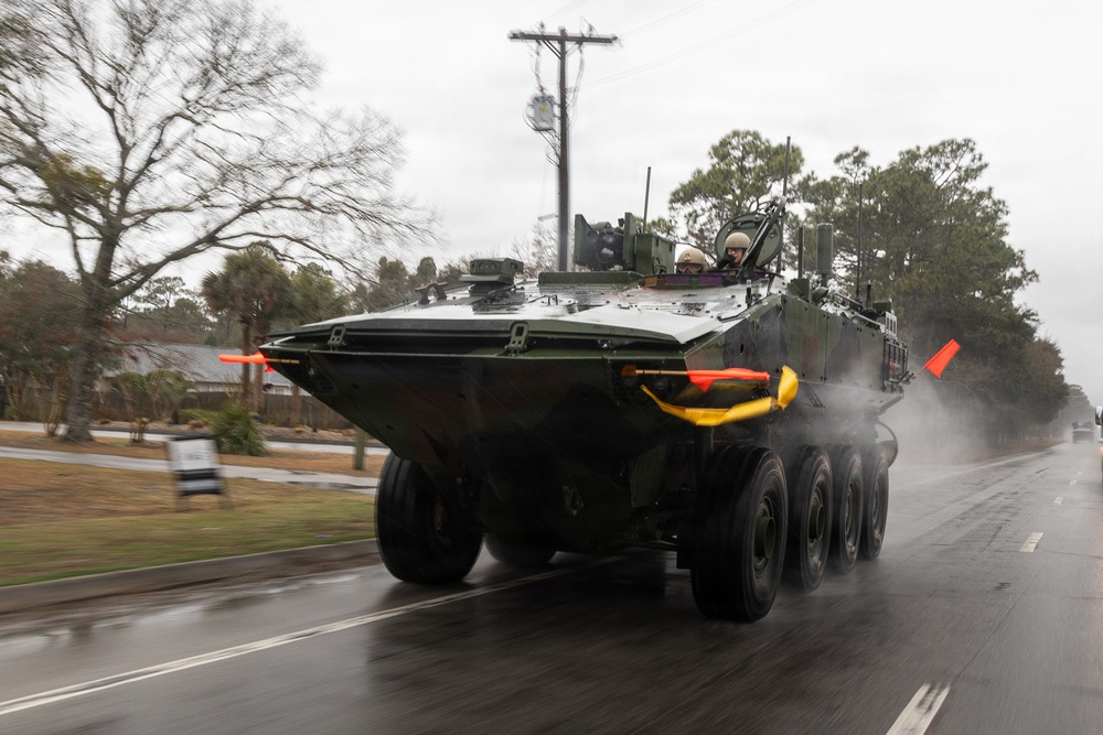 Marines conduct ACV convoy to Morehead City for TCAT 26.1