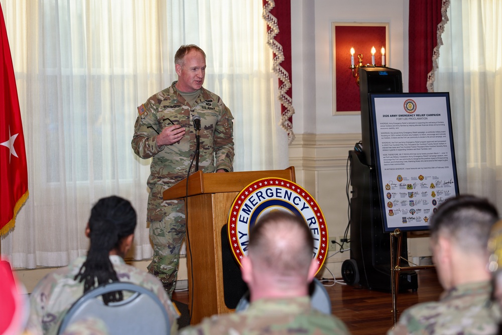 Fort Lee launches Army Emergency Relief campaign with leadership proclamation signing