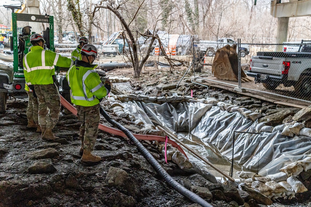 U.S. Army Corps of Engineers install stormwater diversions at Potomac Interceptor site