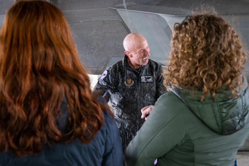 Col Budde conducts final flight as 477th FG commander