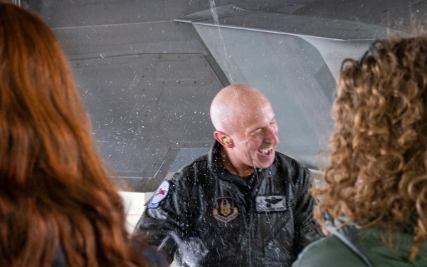 Col Budde conducts final flight as 477th FG commander