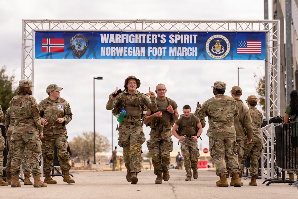 JBSA Servicemembers Participate in the Norwegian Foot March