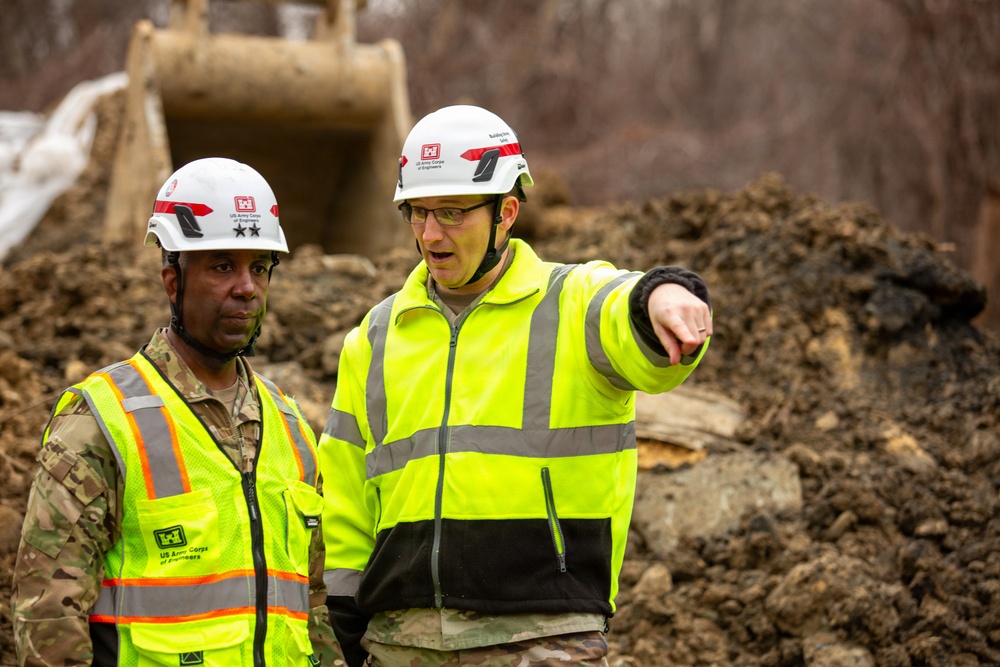 U.S. Army Corps of Engineers Deputy Commanding General visits Potomac Interceptor response