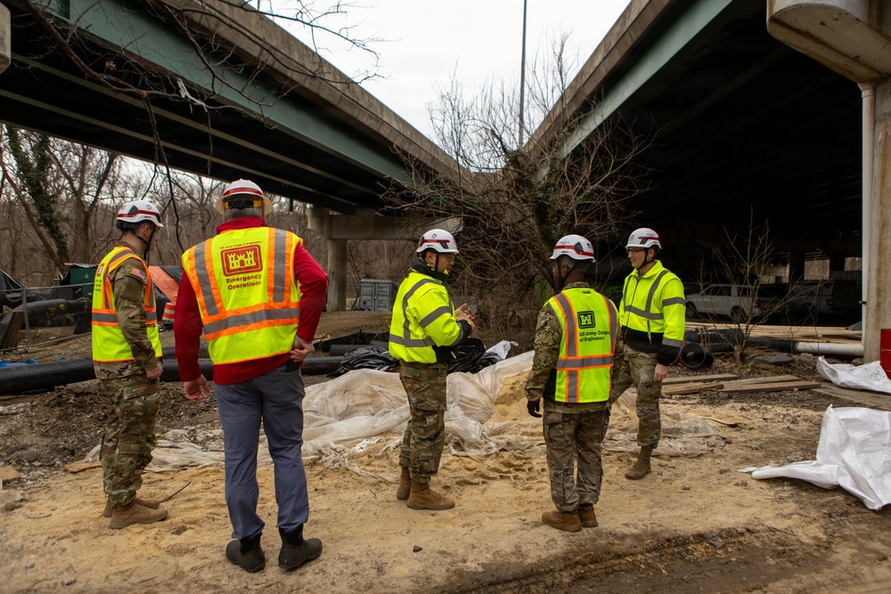U.S. Army Corps of Engineers Deputy Commanding General visits Potomac Interceptor response