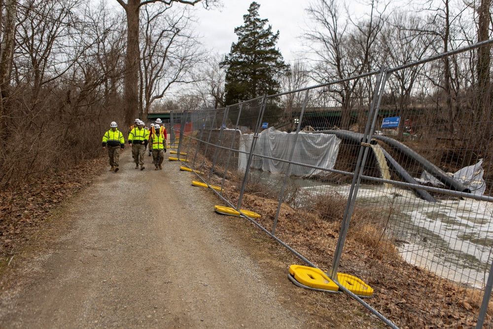 U.S. Army Corps of Engineers Deputy Commanding General visits Potomac Interceptor response