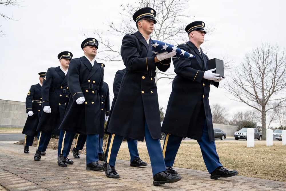 Military Funeral Honors are Conducted for U.S. Army Spc. 4th Class Michael Vinson in Section 71