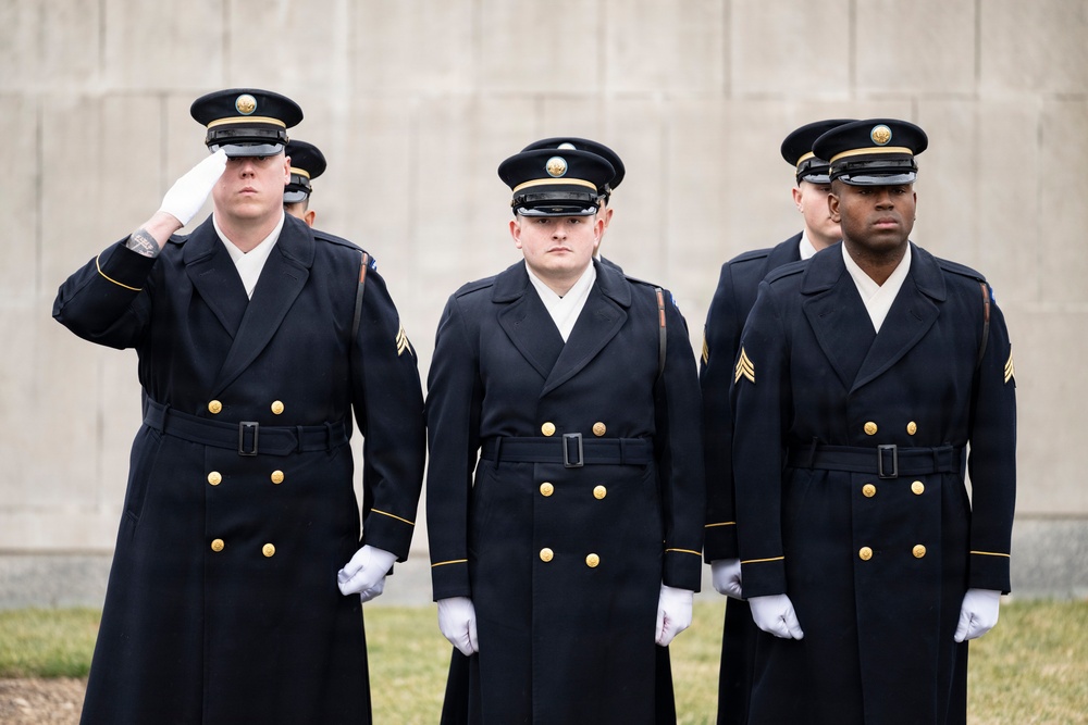 Military Funeral Honors are Conducted for U.S. Army Spc. 4th Class Michael Vinson in Section 71