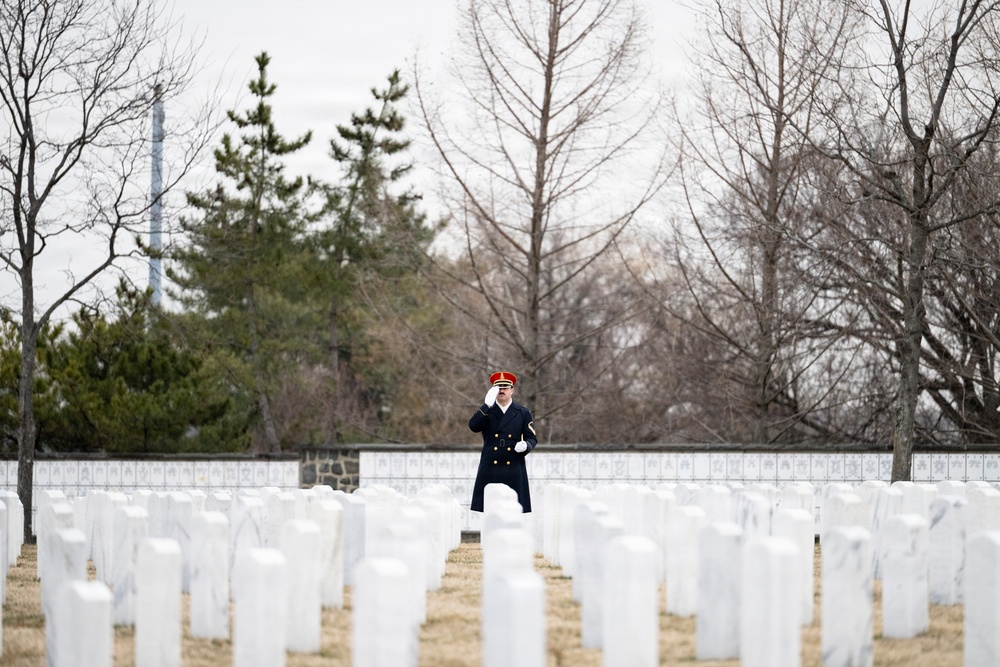 Military Funeral Honors are Conducted for U.S. Army Spc. 4th Class Michael Vinson in Section 71