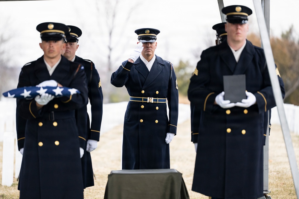 Military Funeral Honors are Conducted for U.S. Army Spc. 4th Class Michael Vinson in Section 71