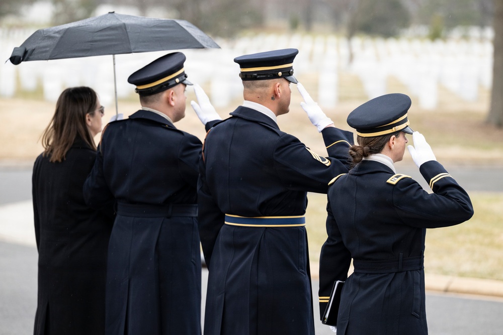 Military Funeral Honors are Conducted for U.S. Army Spc. 4th Class Michael Vinson in Section 71