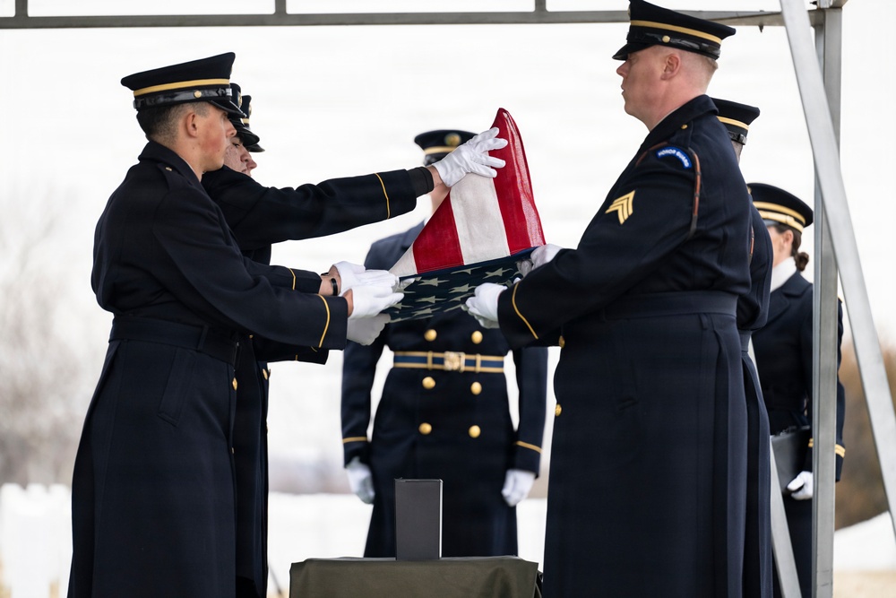 Military Funeral Honors are Conducted for U.S. Army Spc. 4th Class Michael Vinson in Section 71
