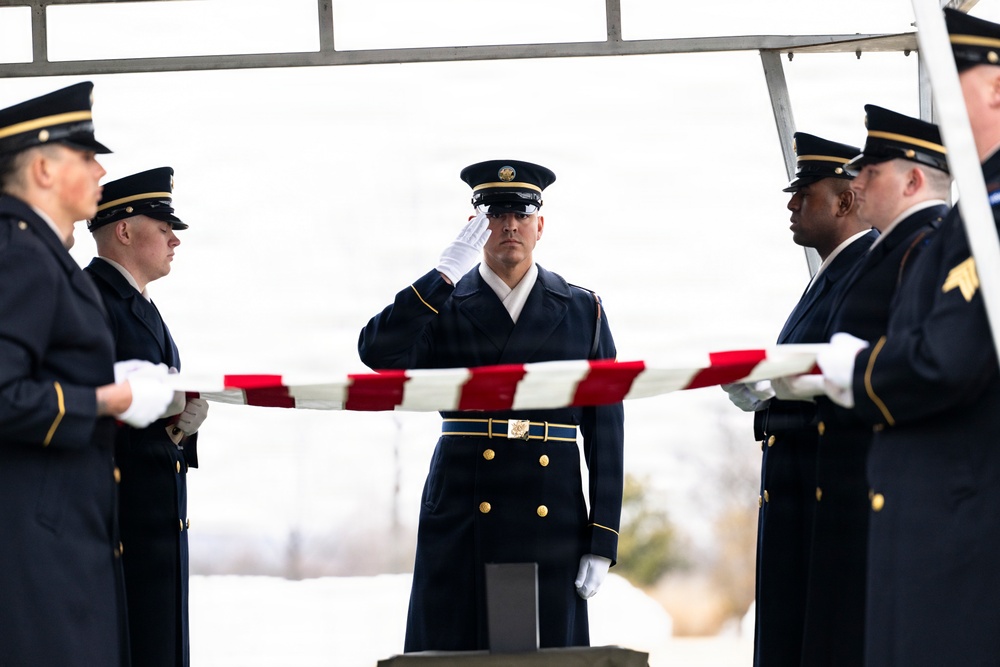 Military Funeral Honors are Conducted for U.S. Army Spc. 4th Class Michael Vinson in Section 71