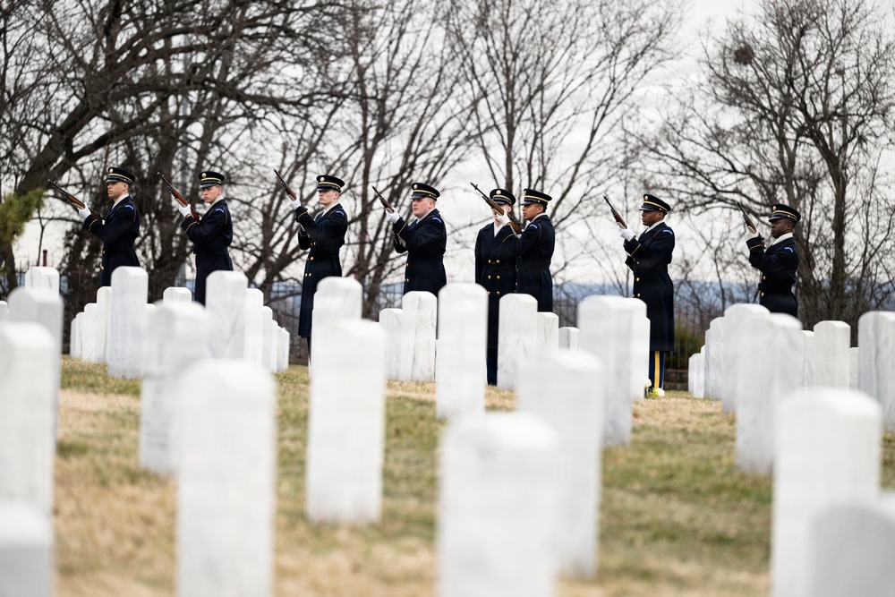Military Funeral Honors are Conducted for U.S. Army Spc. 4th Class Michael Vinson in Section 71
